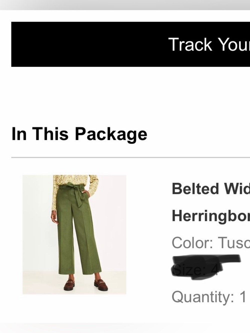 LOFT Tuscan Olive Herringbone Belted Wide-Leg Crop Pants